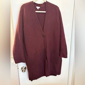 J.Jill Cotton Sweater Coat Plus Size 4X